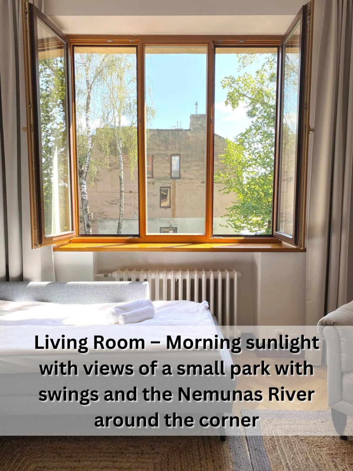 Spacious Old Town Apt, 3 Private Rooms, Sleeps 5-6 كاوناس المظهر الخارجي الصورة